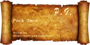Peck Imre névjegykártya